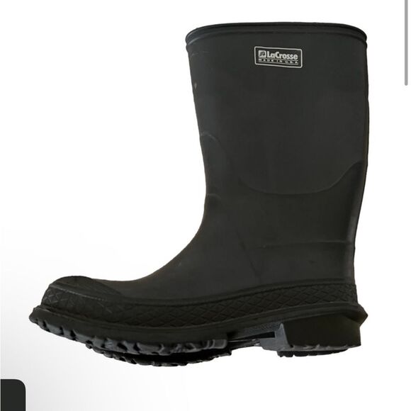 Lacrosse kids black rubber rain boots Sz
13 - Picture 1 of 13